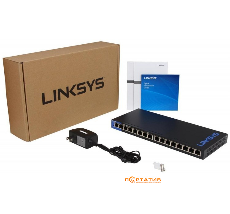Linksys Desktop Gigabit Switch 16-Port (LGS116)
