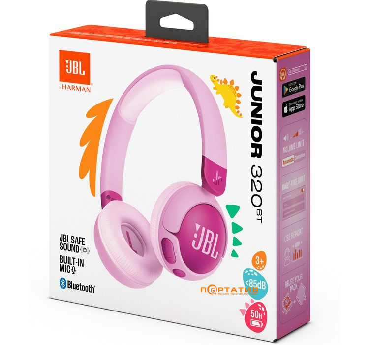 Детские наушники JBL JR320BT Purple (JBLJR320BTPUR)