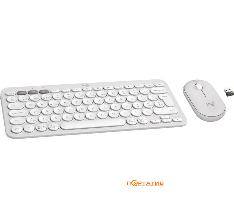 Комплект Logitech Pebble 2 Combo Wireless Tonal White UA (920-012240)