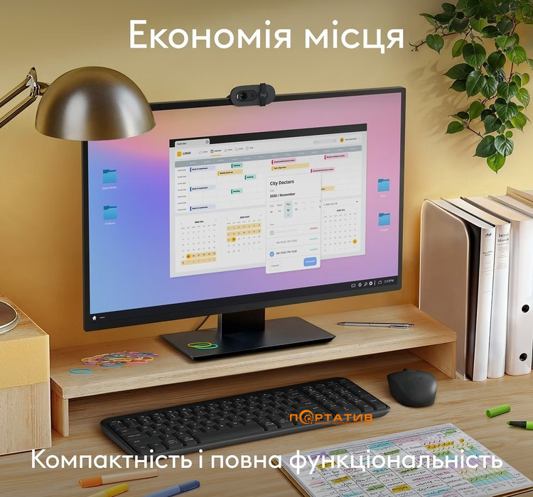 Комплект Logitech MK250 Wireless Combo Graphite UA (920-013823)