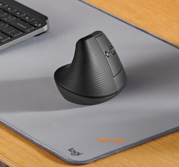 Мишка Logitech Lift Vertical Ergonomic Mouse for Business Graphite (910-006494) U
