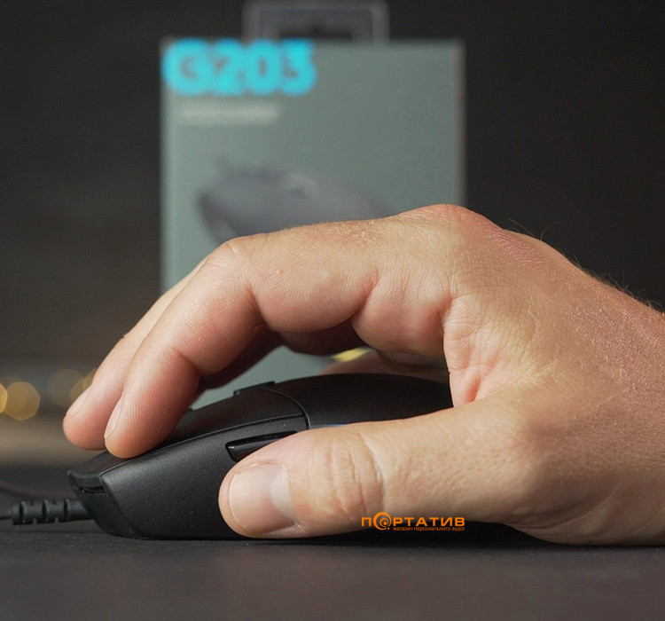 Мишка Logitech G203 Gaming Lightsync RGB Black (910-005796)