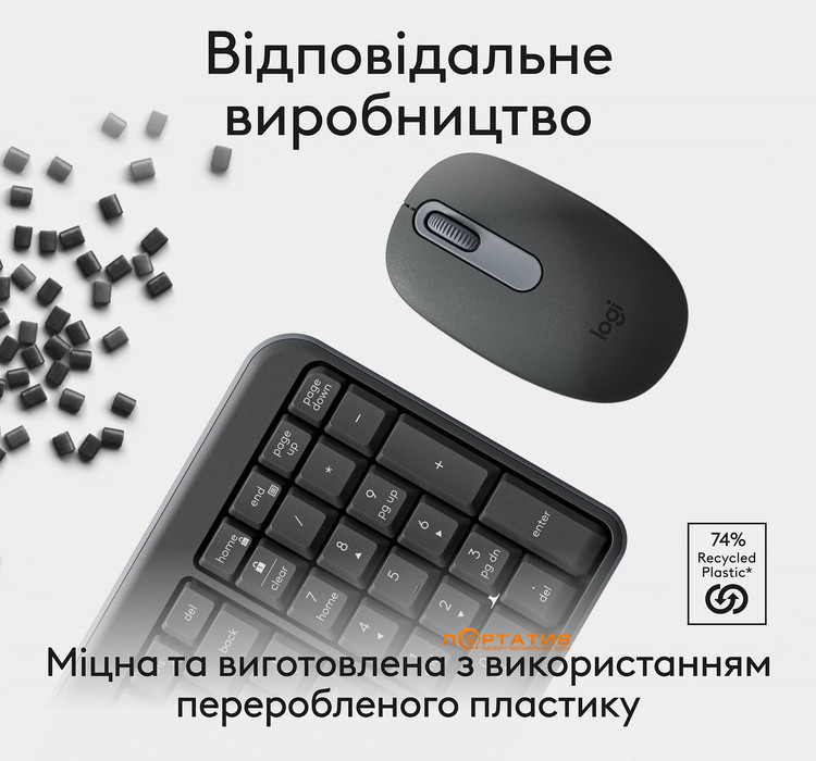 Комплект Logitech MK250 Wireless Combo Graphite UA (920-013823)