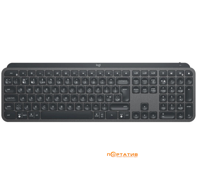 Клавіатура Logitech MX Keys Advanced Wireless Illuminated for Business Graphite UA (920-010251)