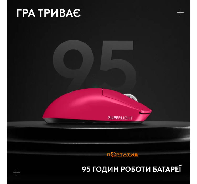 Мышка Logitech G Pro X Superlight 2 Wireless Magenta (910-006797)
