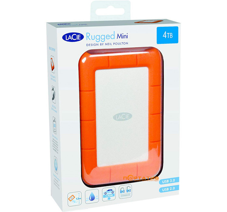 HDD накопичувач LaCie Rugged Mini 1TB (LAC301558)