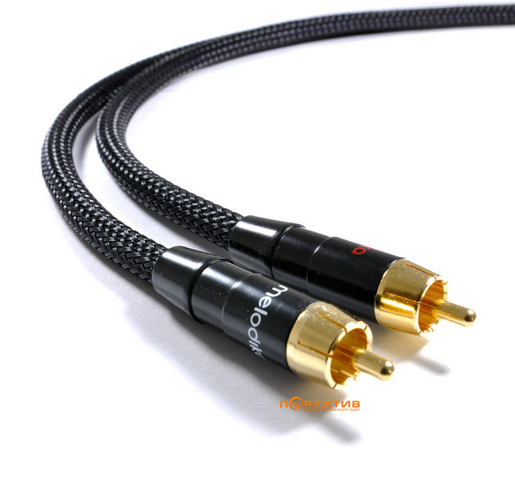 Melodika Purple Raine Cable 2xRCA - 2x RCA directional cable 1m (MD2RD10)