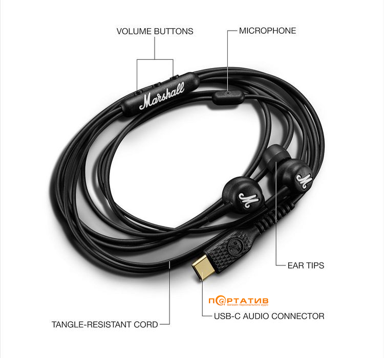 Навушники Marshall Mode USB-C Black (1008181)