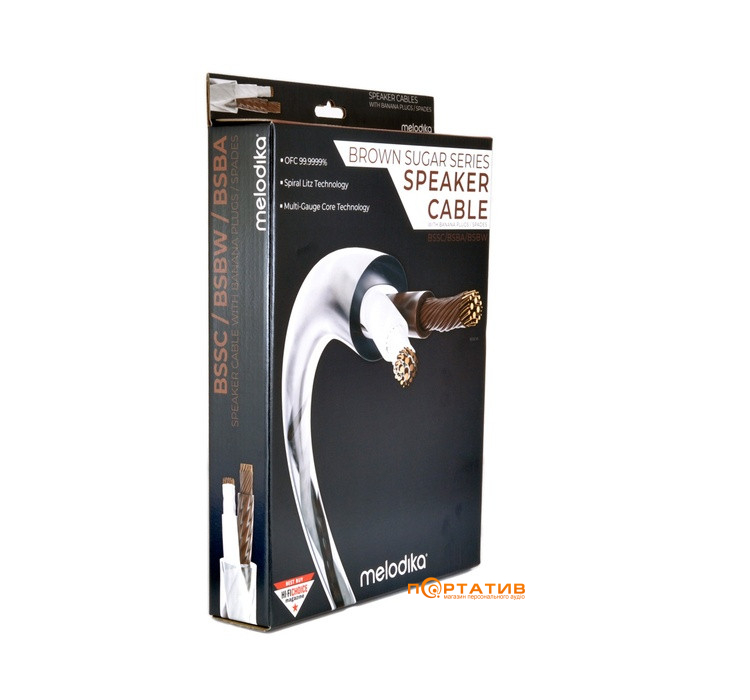 Melodika Brown Sugar Speaker cable 2 x 4,5mm2 lenght 3m (BSSC4530)