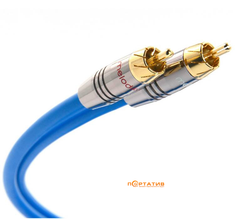 Melodika Sky Blue Cable 2xRCA - 2x RCA lenght 1m (SB2R10)