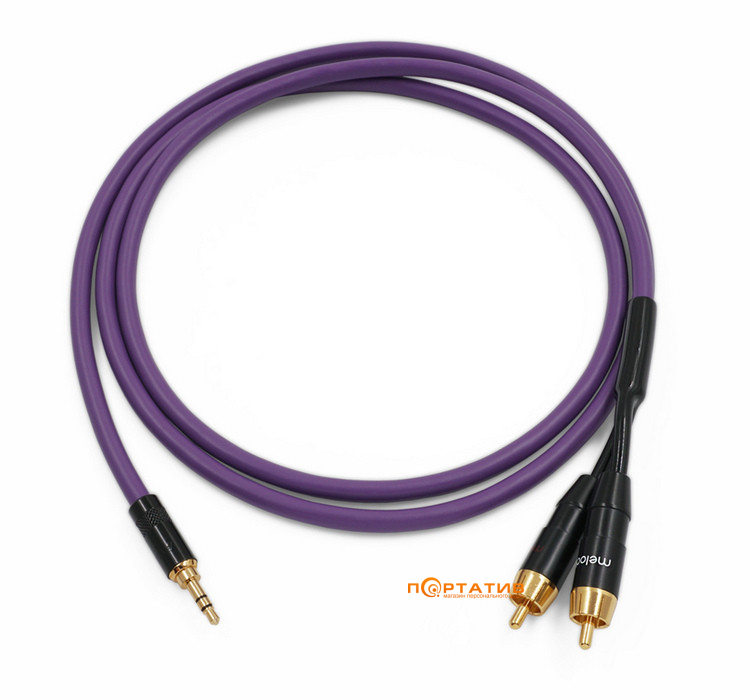Melodika Purple Raine stereo jack cable 3.5mm - 2x RCA length 1m (MDMJ2R10)