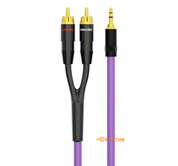 Melodika Purple Raine stereo jack cable 3.5mm - 2x RCA length 2m (MDMJ2R20)