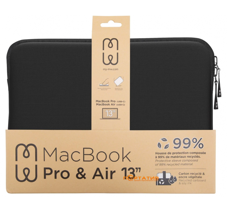 Чехол MW Basics 2Life Sleeve Case Black/White for MacBook Pro 14