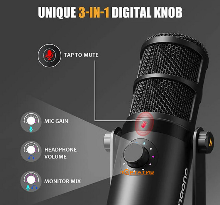 Мікрофон Maono PD400X