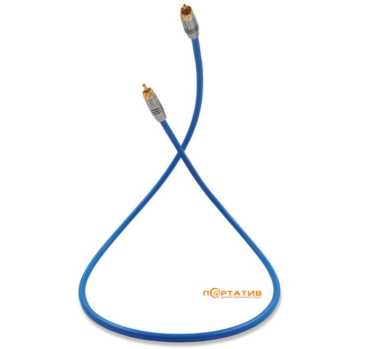 Melodika Sky Blue Coaxial Cable RCA-RCA lenght 1,5m (SBCX15)