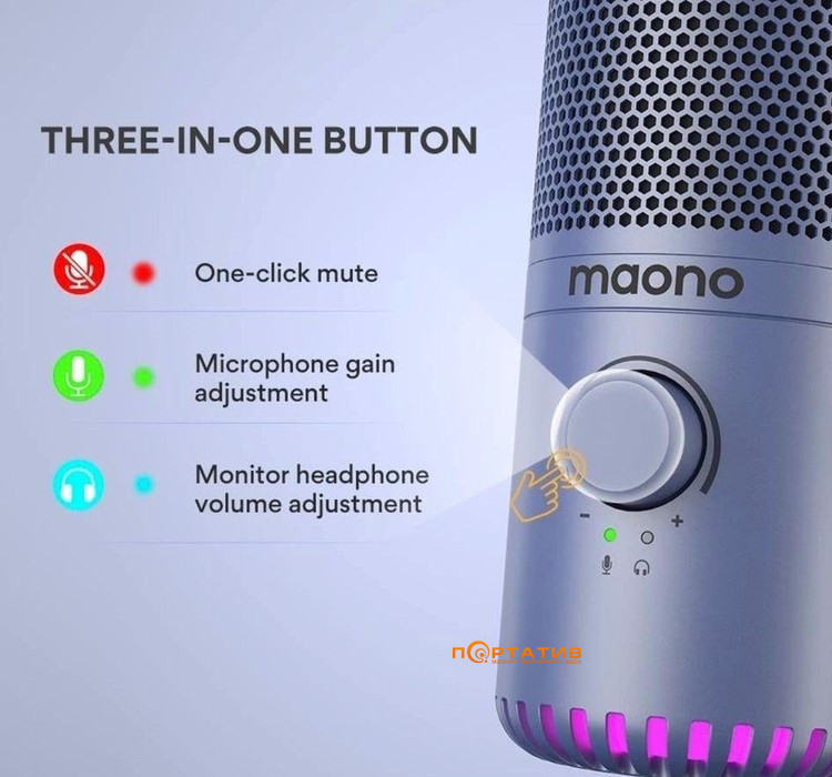 Микрофон Maono DM30 Purple