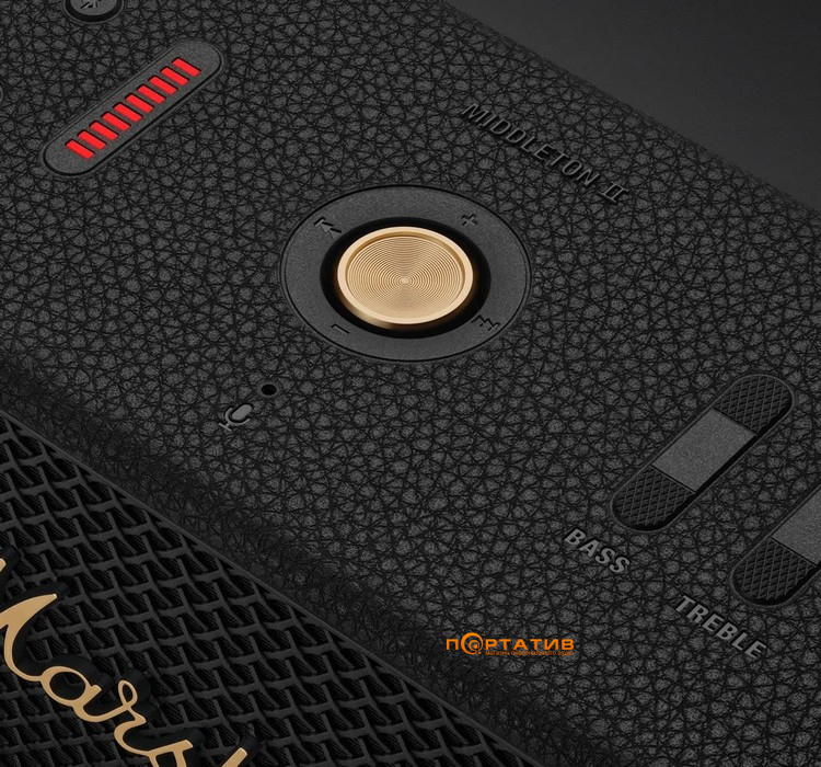 Акустика Marshall Portable Speaker Middleton II Black and Brass (1007428)