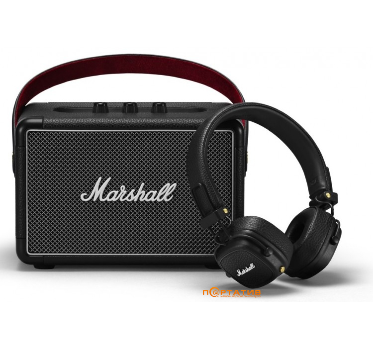 Marshall Summer Bundle (Kilburn II Black + Major III Bluetooth Black)