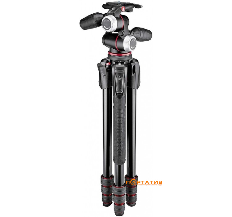 Manfrotto 190go! Aluminum Tripod Kit 4-Section with XPRO 3-Way Head (MK190GOA4-3WX)