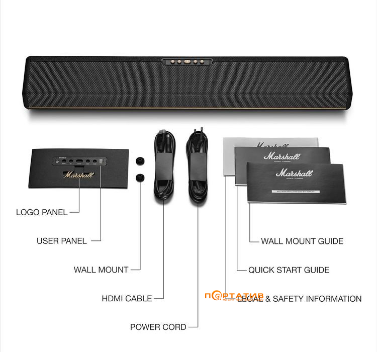 Саундбар Marshall Heston 60 Black (1007985)