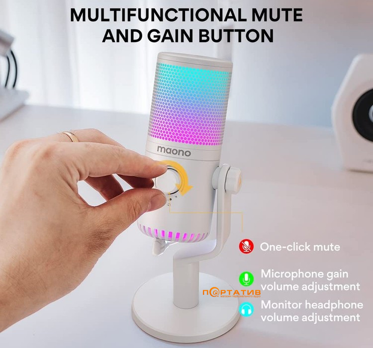 Микрофон Maono DM30 White