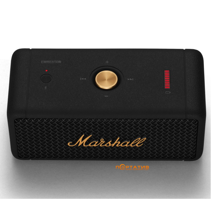 Marshall Portable Speaker Emberton Black and Brass