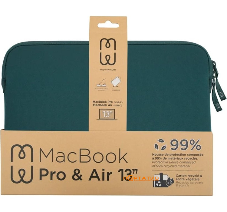 Чохол MW Basics 2Life Sleeve Case Green/White for MacBook Pro 13