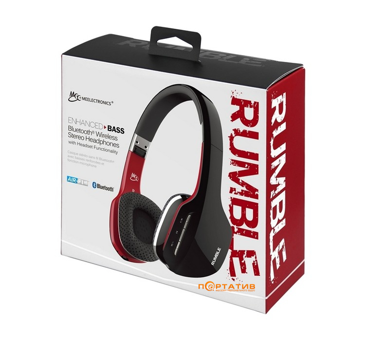 MEElectronics Air-Fi Rumble AF80 Red