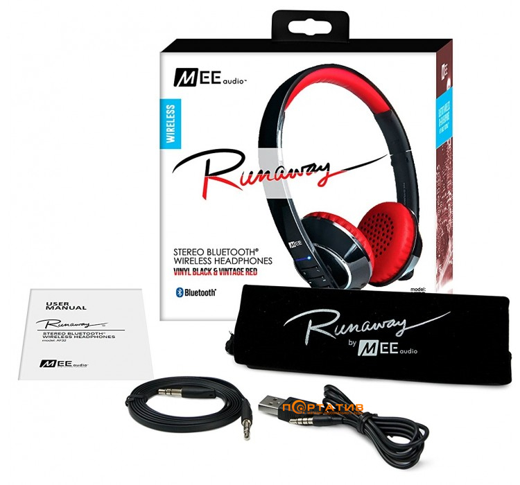 MEE audio Air-Fi Runaway AF32 Black-Red