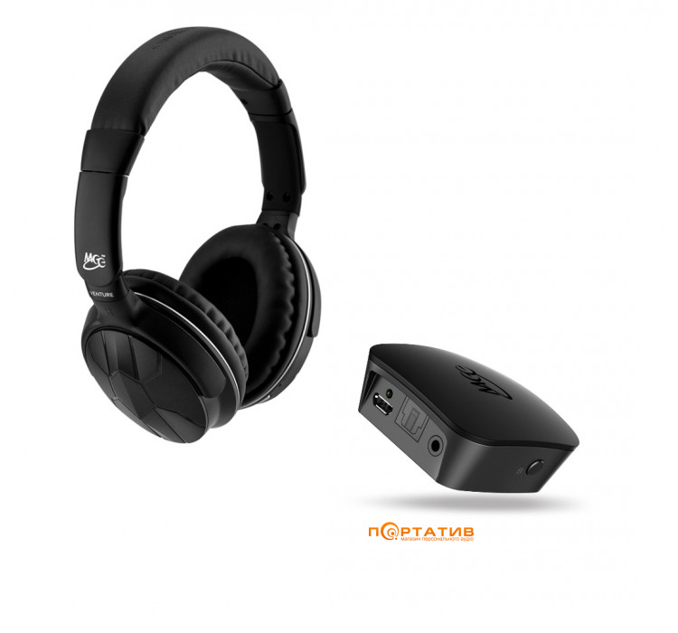 MEE audio Air-Fi Venture AF52 Black + Bluetooth Audio Transmitter AF-T1