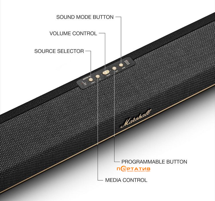 Саундбар Marshall Heston 60 Black (1007985)