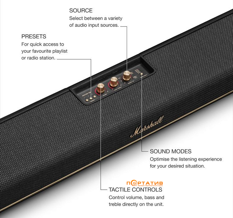 Саундбар Marshall Heston 120 Black (1006888)