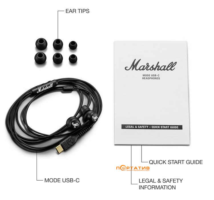 Навушники Marshall Mode USB-C Black (1008181)
