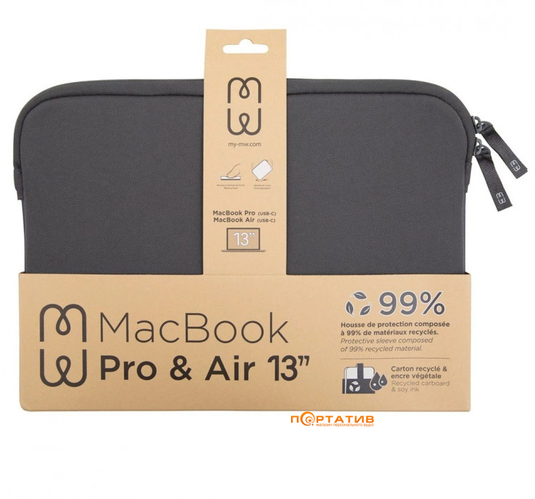 MW Horizon Sleeve Case Blackened Pearl for MacBook Pro 13