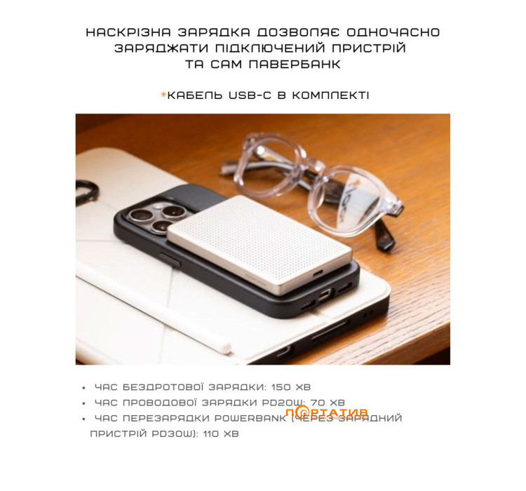 Зовнішній акумулятор Native Union Active Magnetic 5 000mAh Black (ACTPB-5KMS-BLK)