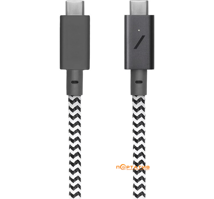 Кабель Native Union Belt Cable USB-C to USB-C Pro 240W Zebra (2.4 m) (BELT-PRO2-ZEB-NP)