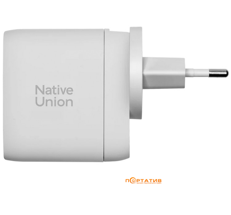 Зарядний пристрій Native Union Fast GaN Charger PD 67W 3 Ports White (FAST-PD67-WHT-2CA)