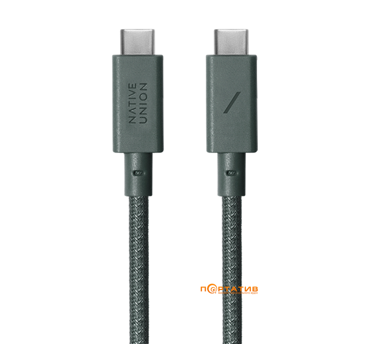 Native Union Anchor Cable USB-C to USB-C Pro 240W Slate Green (3 m) (ACABLE-C-GRN-NP)