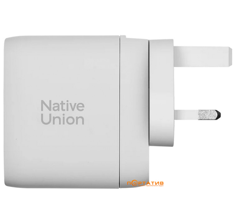 Зарядний пристрій Native Union Fast GaN Charger PD 67W 3 Ports White (FAST-PD67-WHT-2CA)