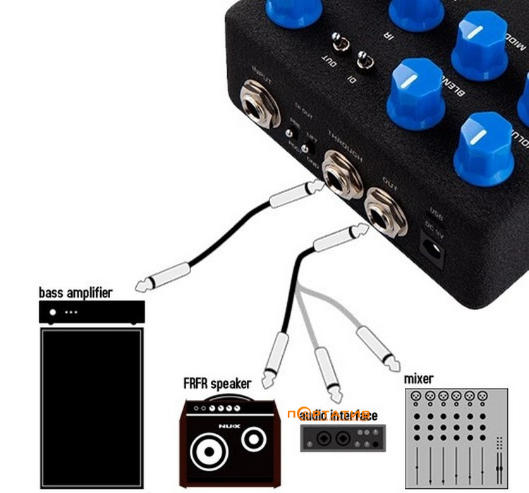 Педаль ефектів NUX MLD Bass Preamp + DI Pedal (NBP-5)