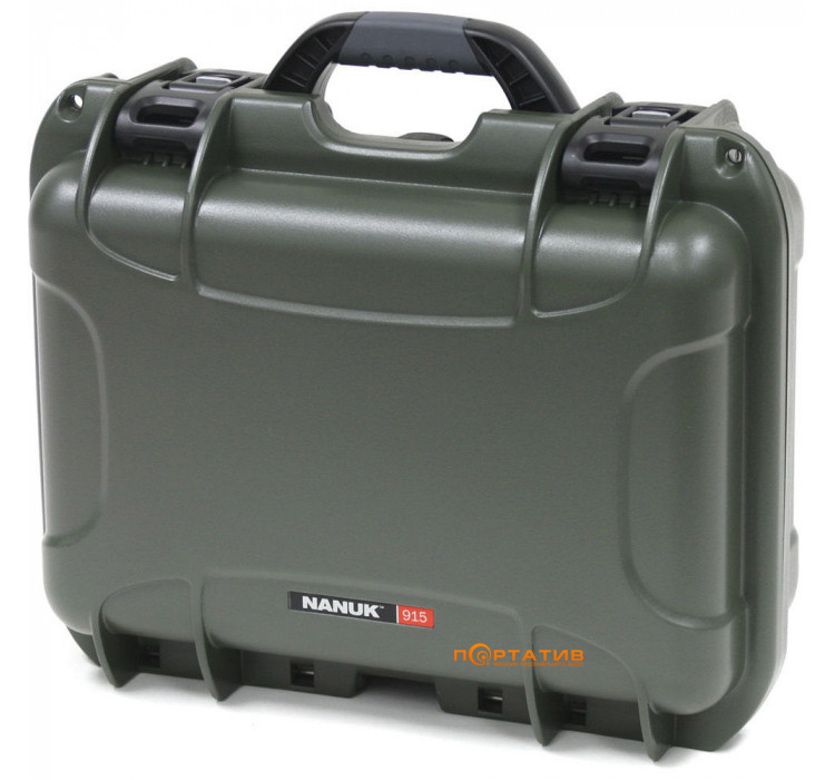 Водонепроникний пластиковий футляр з піною Nanuk Case 915 With Foam Olive (915-1006)