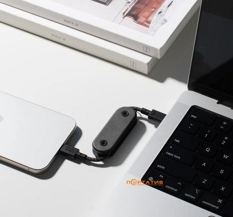 Кабель Native Union Pocket Cable USB-C to USB-C Black (POCK-C-BLK-NP)