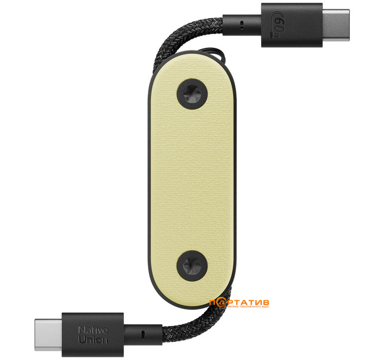 Кабель Native Union Pocket Cable USB-C to USB-C Lemon (POCK-C-LMO-NP)