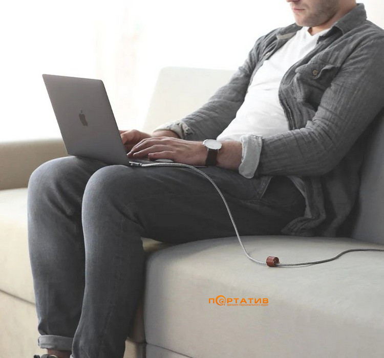 Кабель Native Union Belt Cable USB-C to USB-C Pro 240W Zebra (2.4 m) (BELT-PRO2-ZEB-NP)