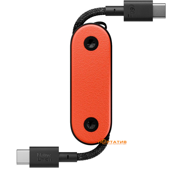 Кабель Native Union Pocket Cable USB-C to USB-C Oxyfire (POCK-C-OXY-NP)