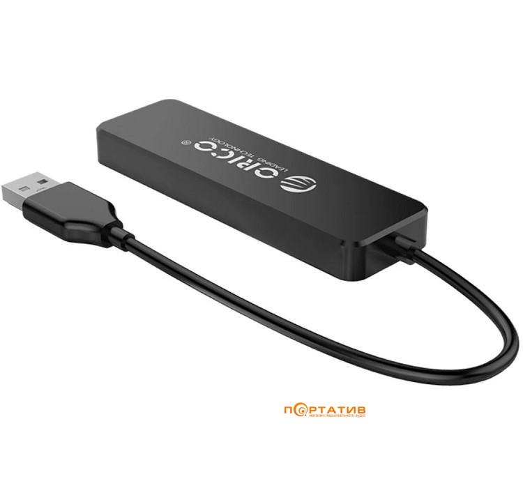 USB-хаб ORICO USB 2.0 4 ports Hub Black (FL01-BK-BP)