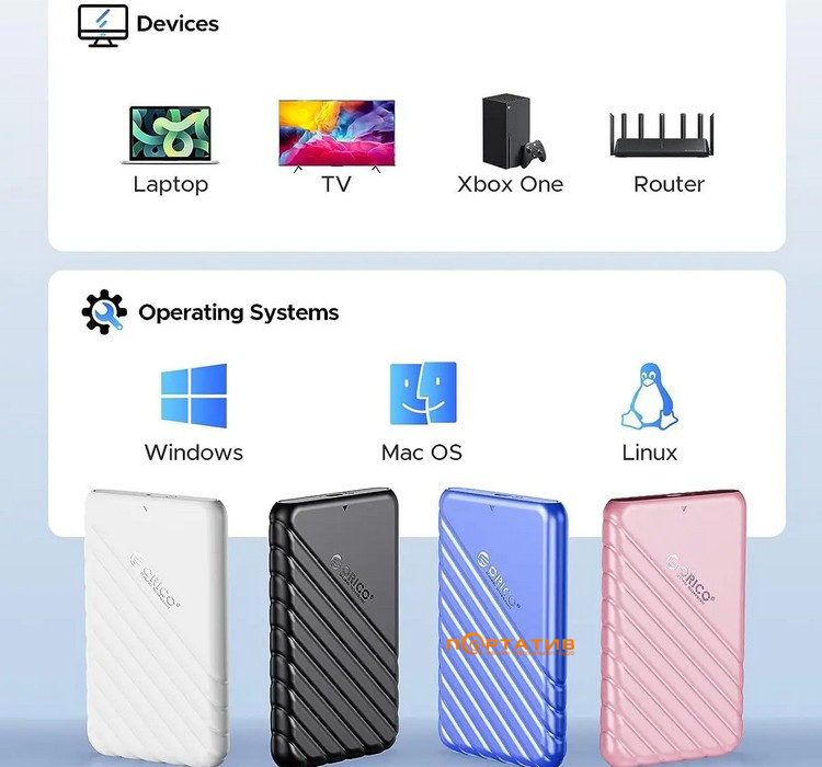 Зовнішня кишеня Orico External Pocket HDD 2.5