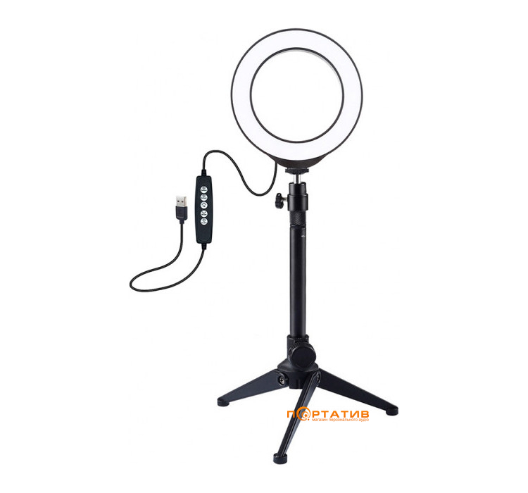 Кільцеве світло + штатив Puluz Ring USB RGBW LED Lamp 4.7 "+ Tripod (PKT3049B)