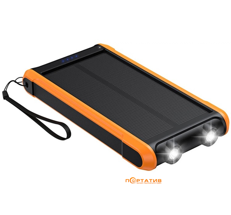 Внешний аккумулятор PowerPlant 10000mAh, 2xUSB-A, LED Light, Solar Panel (PB930494)