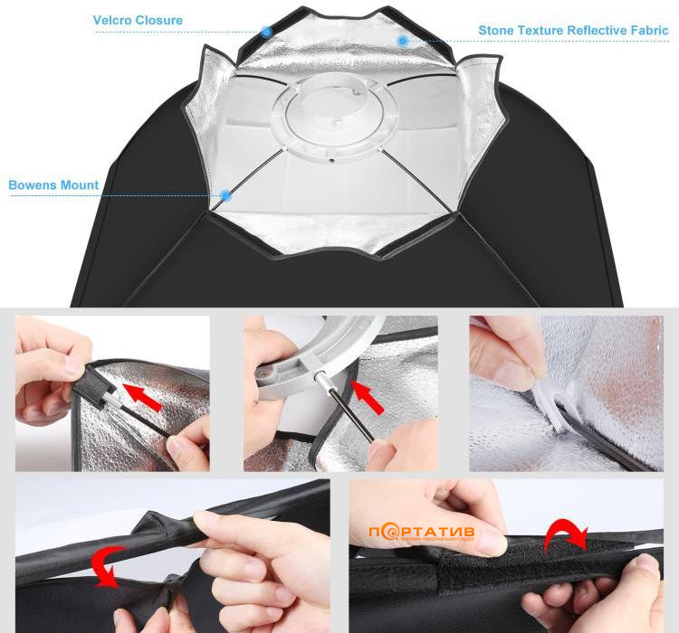 Комплект студийного света Puluz PKT3111EU 120W with Softbox Reflector & Tripod